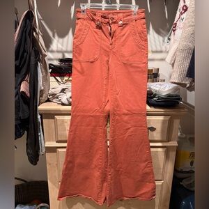 American Eagle Outfitters Rust Flare Jeans